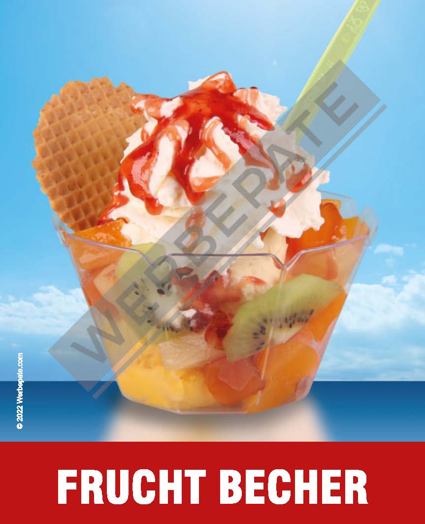 Produkt -Fruchtbecher Magnetschild